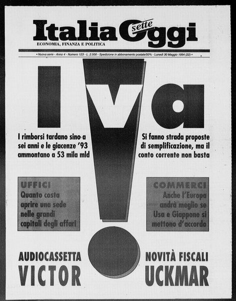 Italia oggi : quotidiano di economia finanza e politica